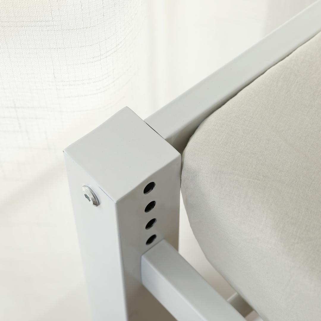 【新品】ロフトベッド シングル 高さ90cm 省スペース スチール製 北欧風