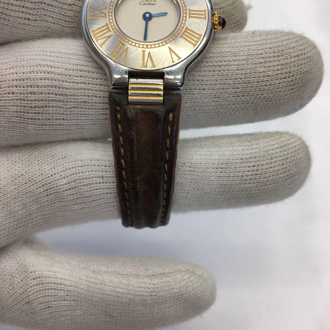 Cartier マスト21 ヴァンティアン レディースクォーツ腕時計 稼働品