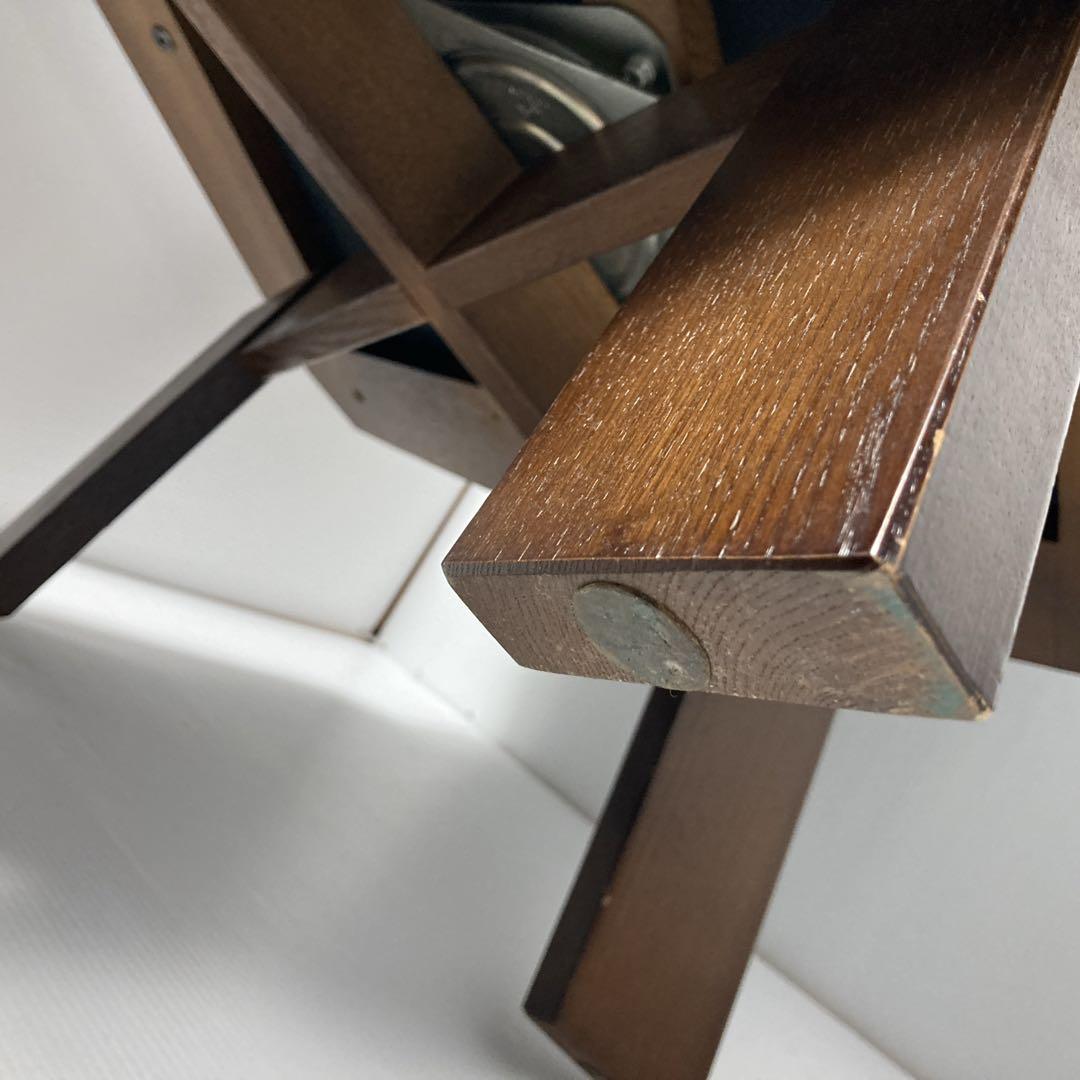 ナガノインテリア　回転式ダイニングチェア　　アンティーク椅子　レトロ