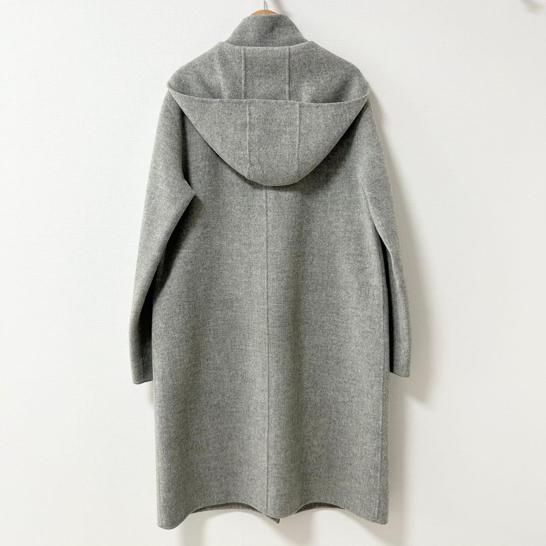Theory カシミヤ混ダッフルコート ダブルフェイス グレー　S