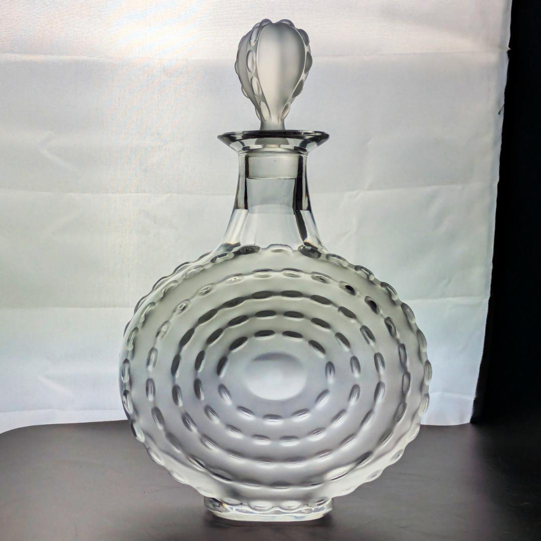 ラリック廃盤 27㎝デキャンタ パルメparme13307　波紋紋様 とても美品