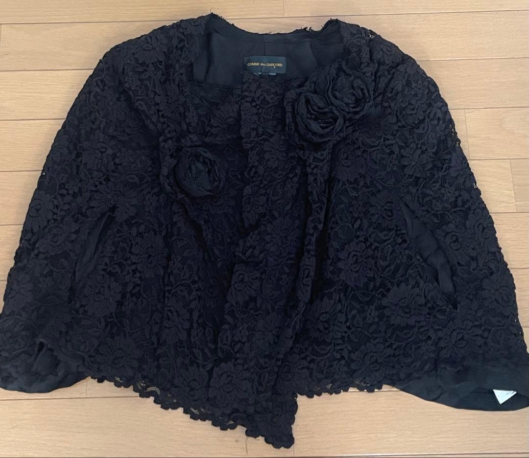 COMME des GARÇONS ☆ブラック花レース M