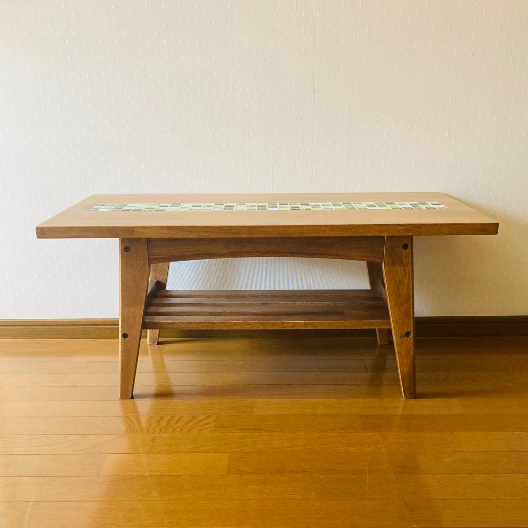 かわいい！おしゃれ！モザイクタイル ローテーブル　グリーン