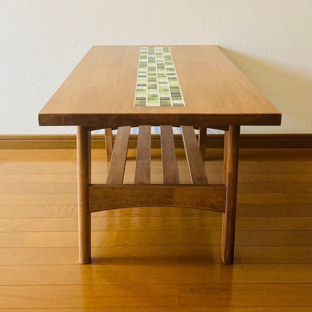 かわいい！おしゃれ！モザイクタイル ローテーブル　グリーン