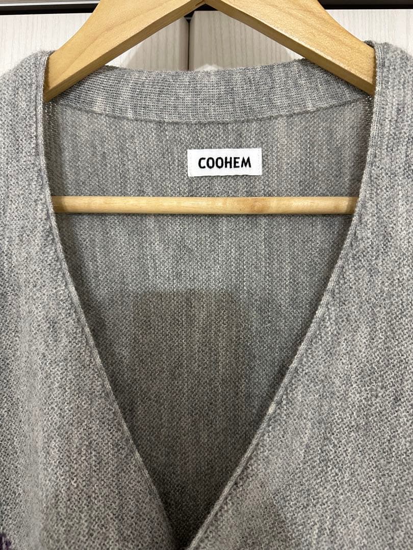 トップス COOHEM WOOL ALPACA INTERSIA CARDIGAN