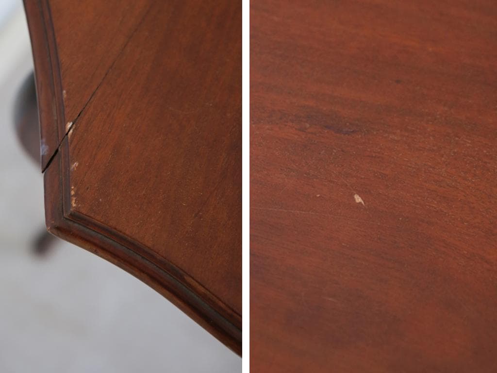 英国アンティーク木製サイドテーブル/オケージョナル/作業机/飾り棚(91-230