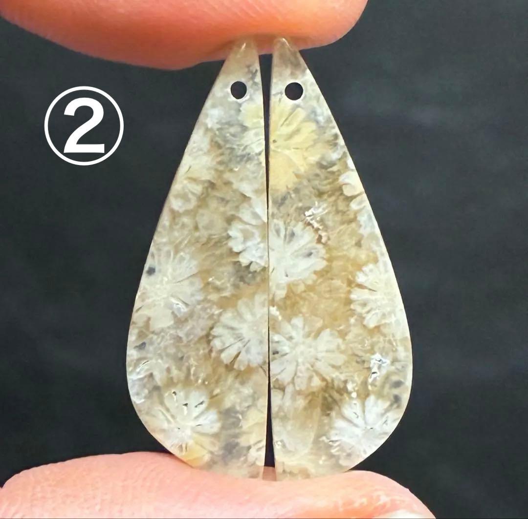 maumaumau 　14kgf レッドモスアゲートピアス