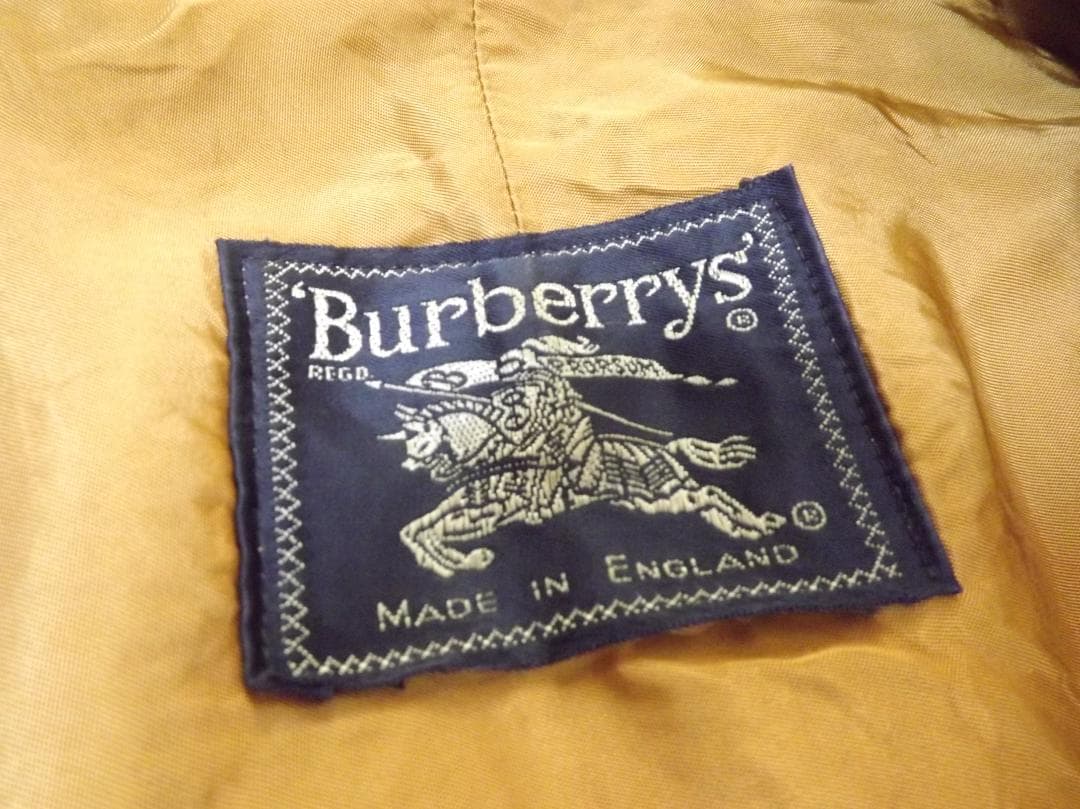 バーバリー　イギリス製　裏地チェック　ライナー付き　トレンチコート メンズ