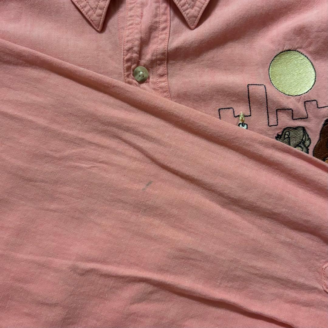 90s disney store わんわん物語　長袖刺繍シャツ