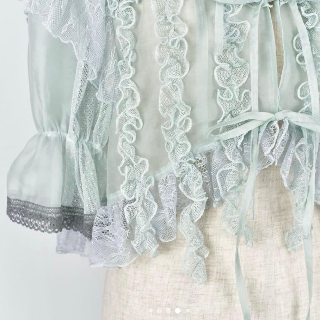 トップス rurumu: 2023ss lace bed JK mint
