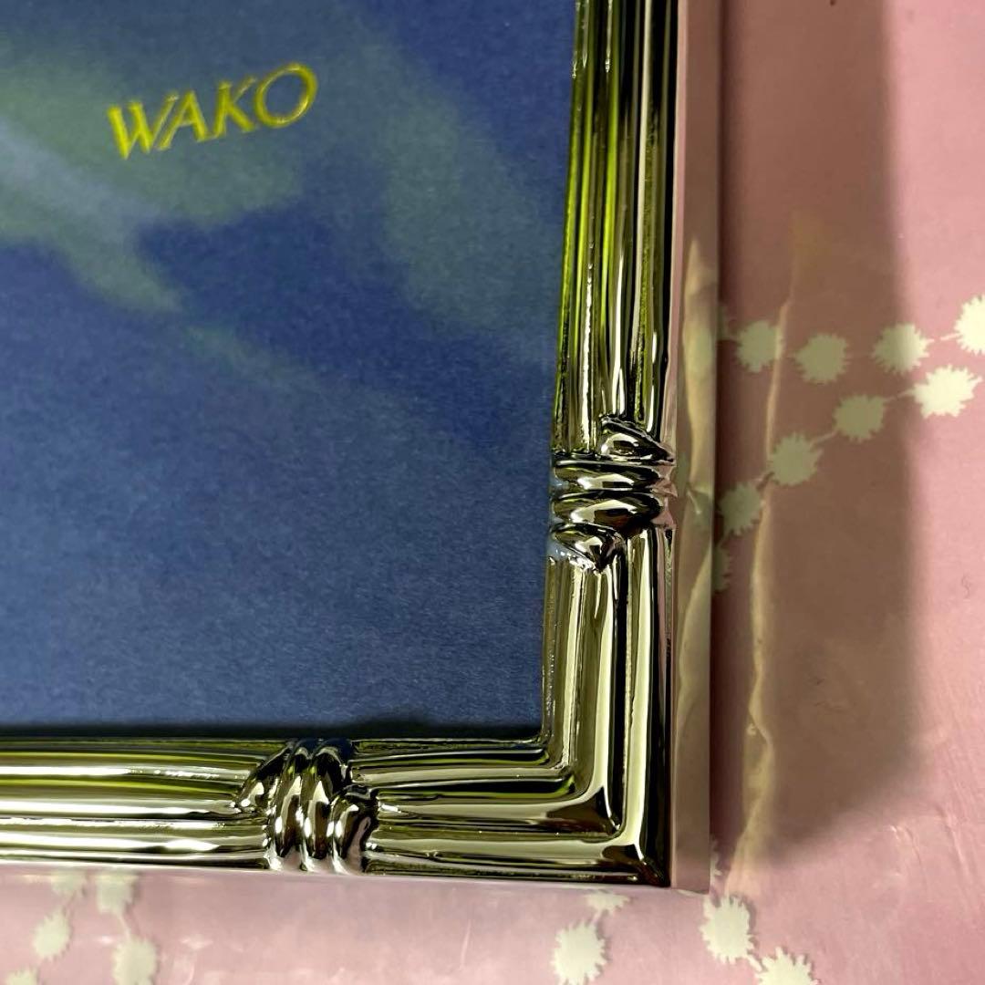 未使用美品　銀座WAKOプラチナ写真立て　スパイラル　箱等有