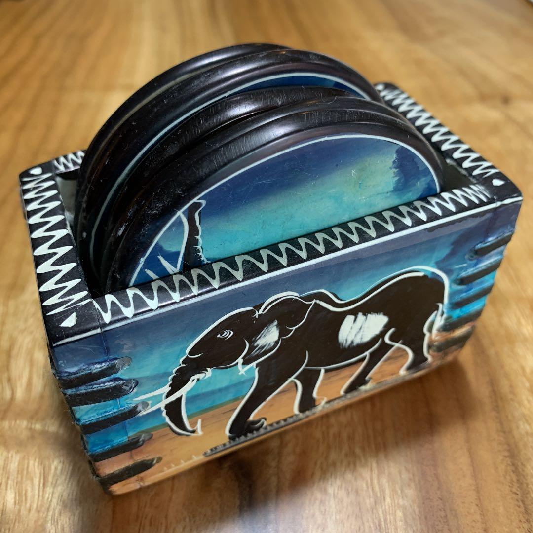 南アフリカ コースター 石製