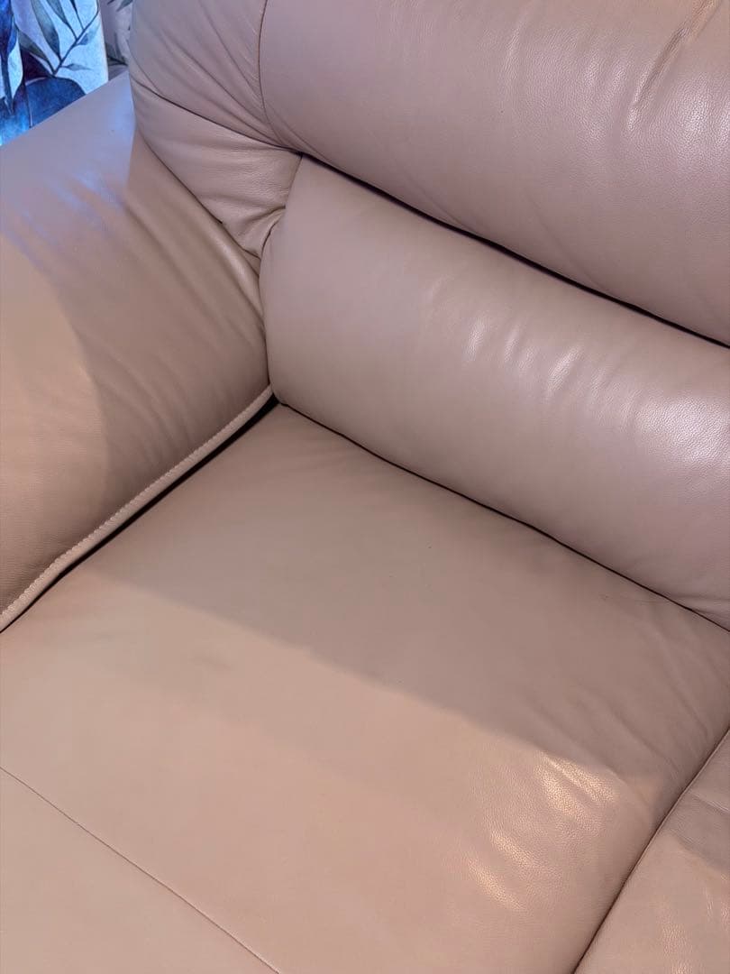 最終値下げ！ カウチソファ 本革 人気のアイボリー 大人気モデル ロゾ4