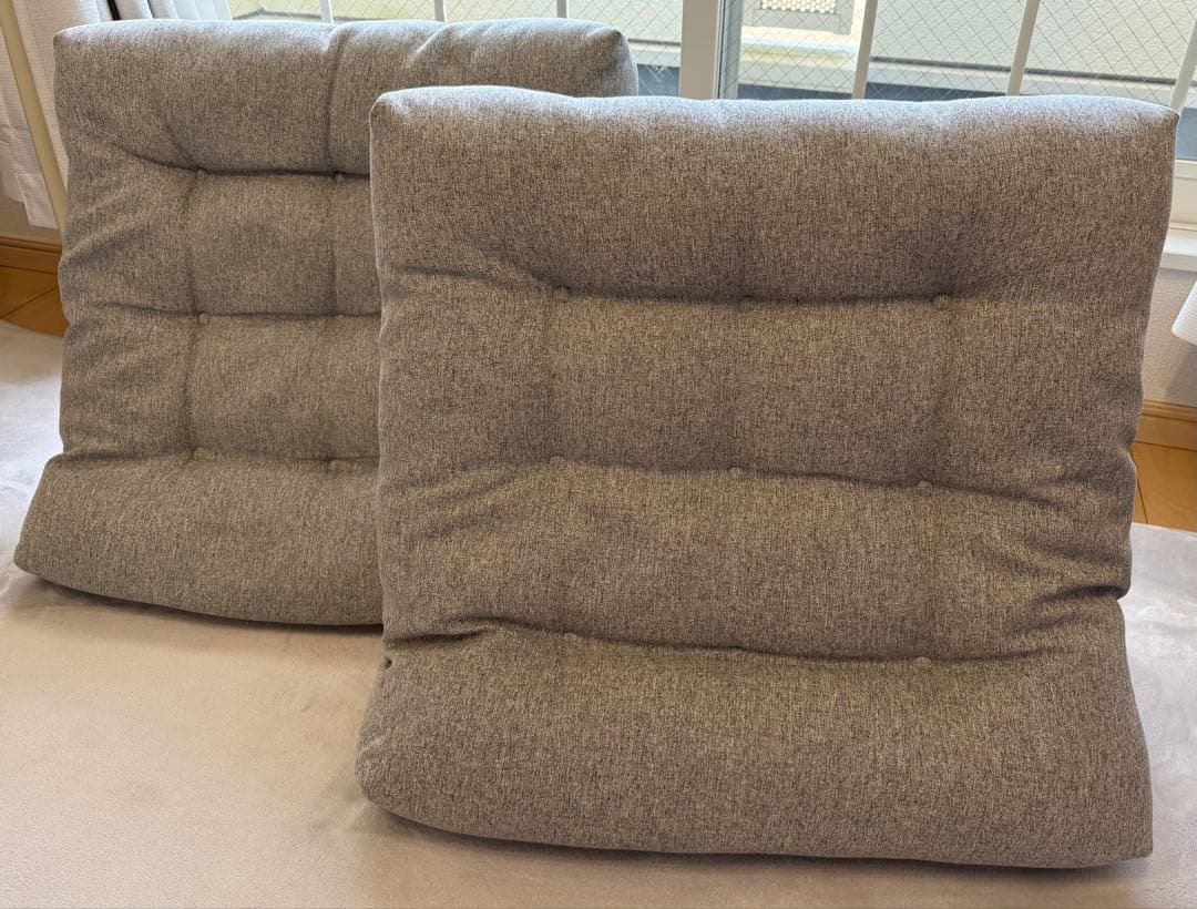 【状態良★】カインズ 2点セット 座布団にもなる背もたれイス F-Lepoco