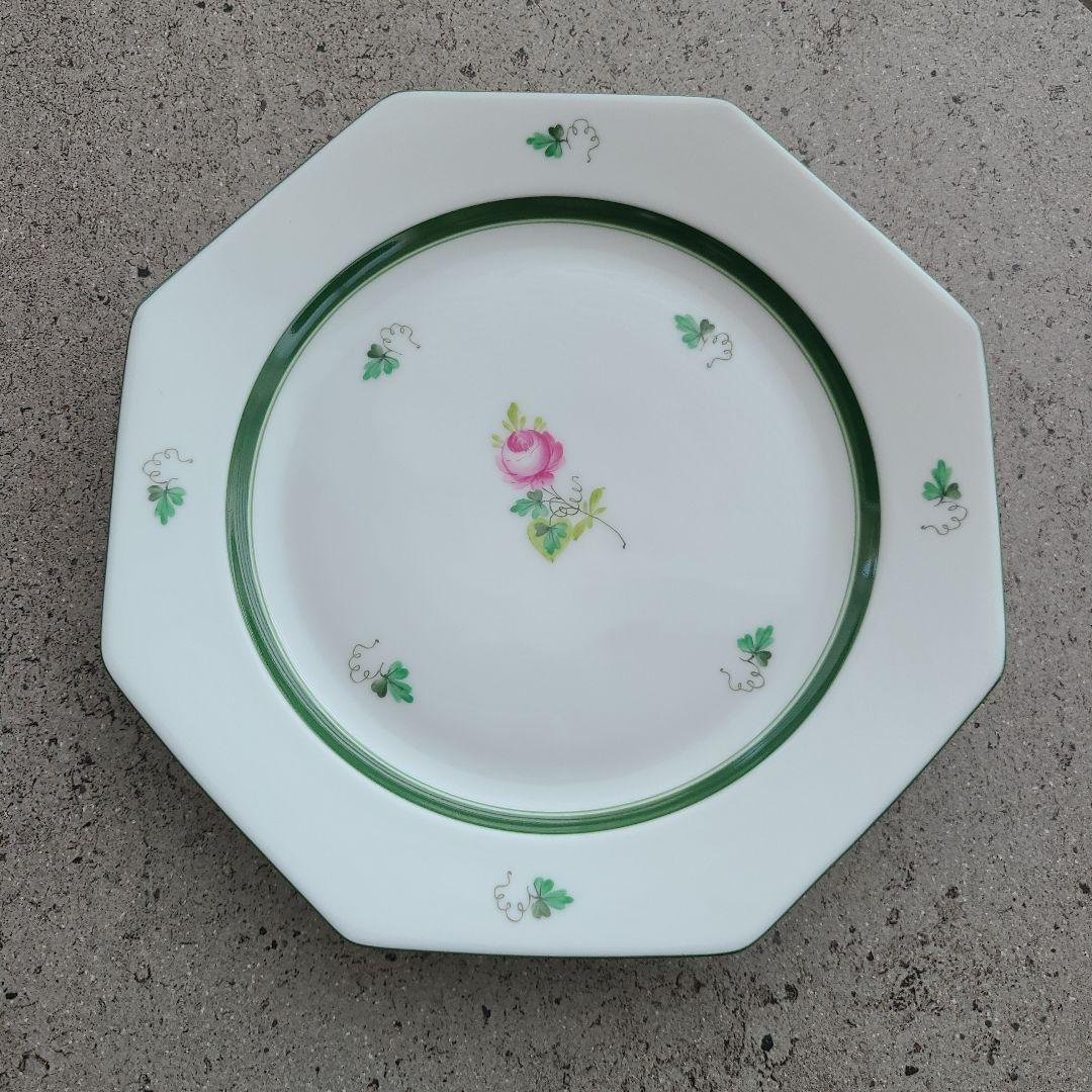 HEREND ウィーンの薔薇オクタゴナルプレート4枚セット