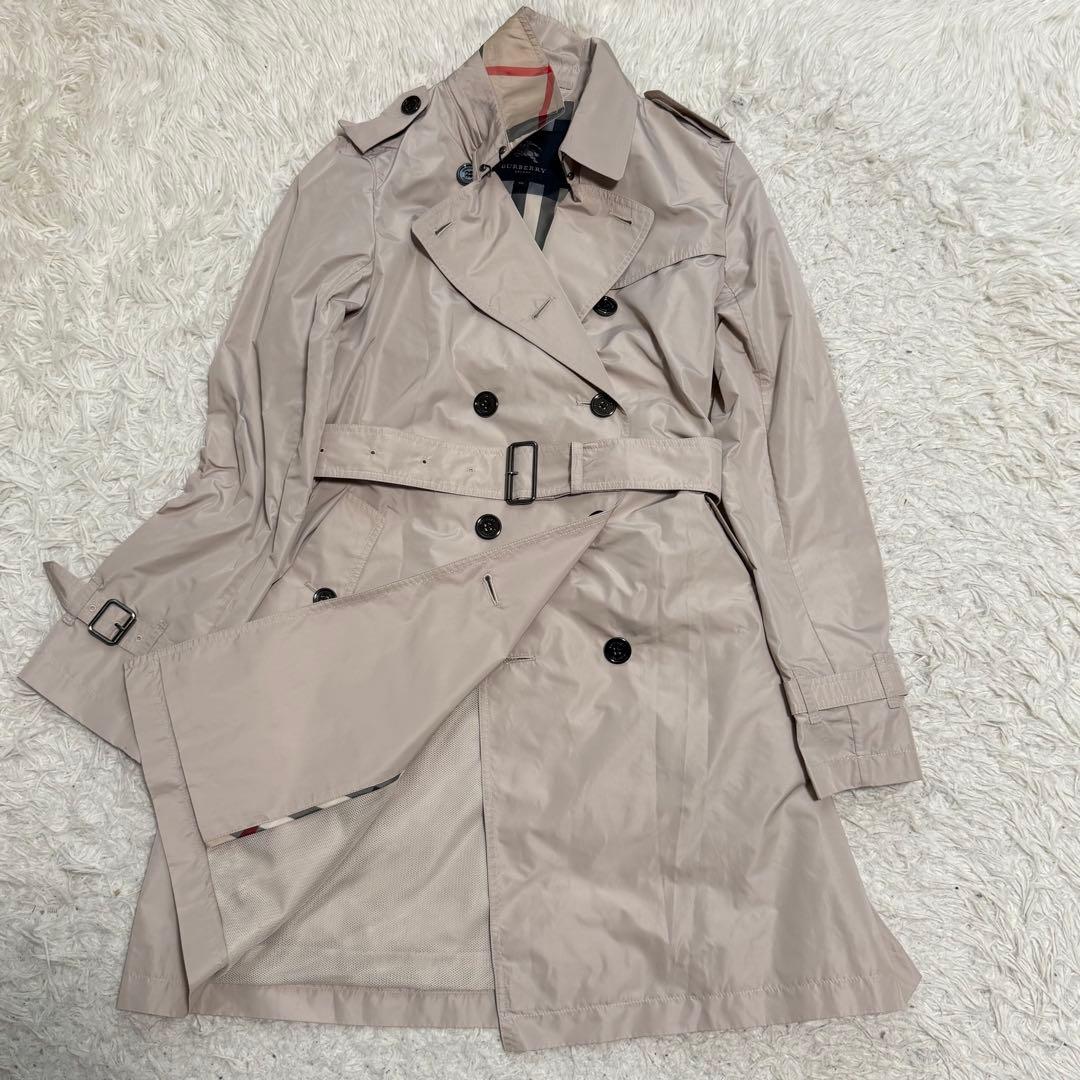 極美品　Lサイズ相当 バーバリーロンドン ダブルトレンチコート　メガチェック