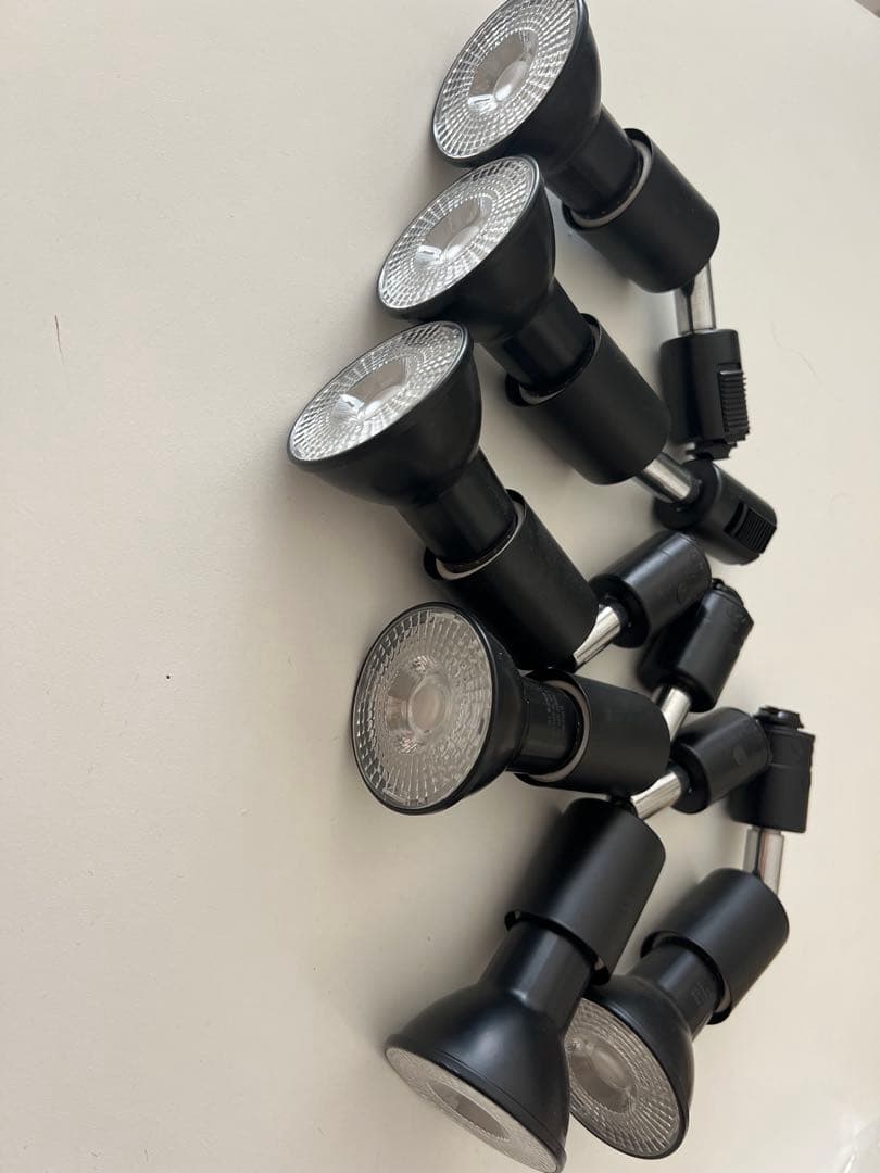 スポットライト ブラック 6個セット