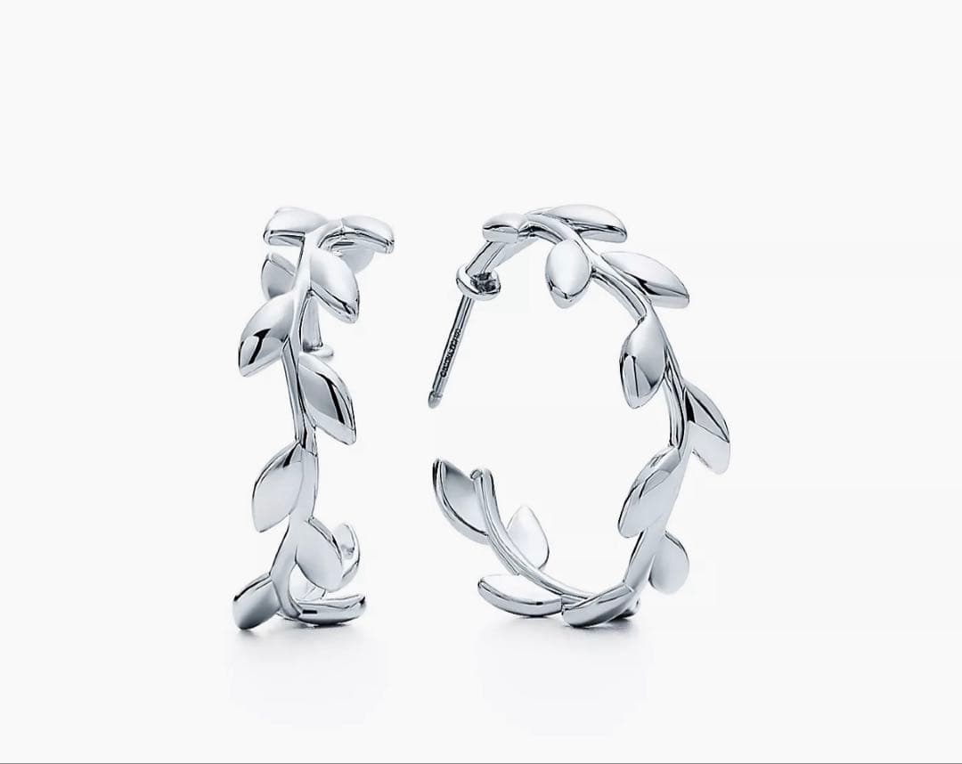 TIFFANY &CO オリーブ リーフ フープ ピアス