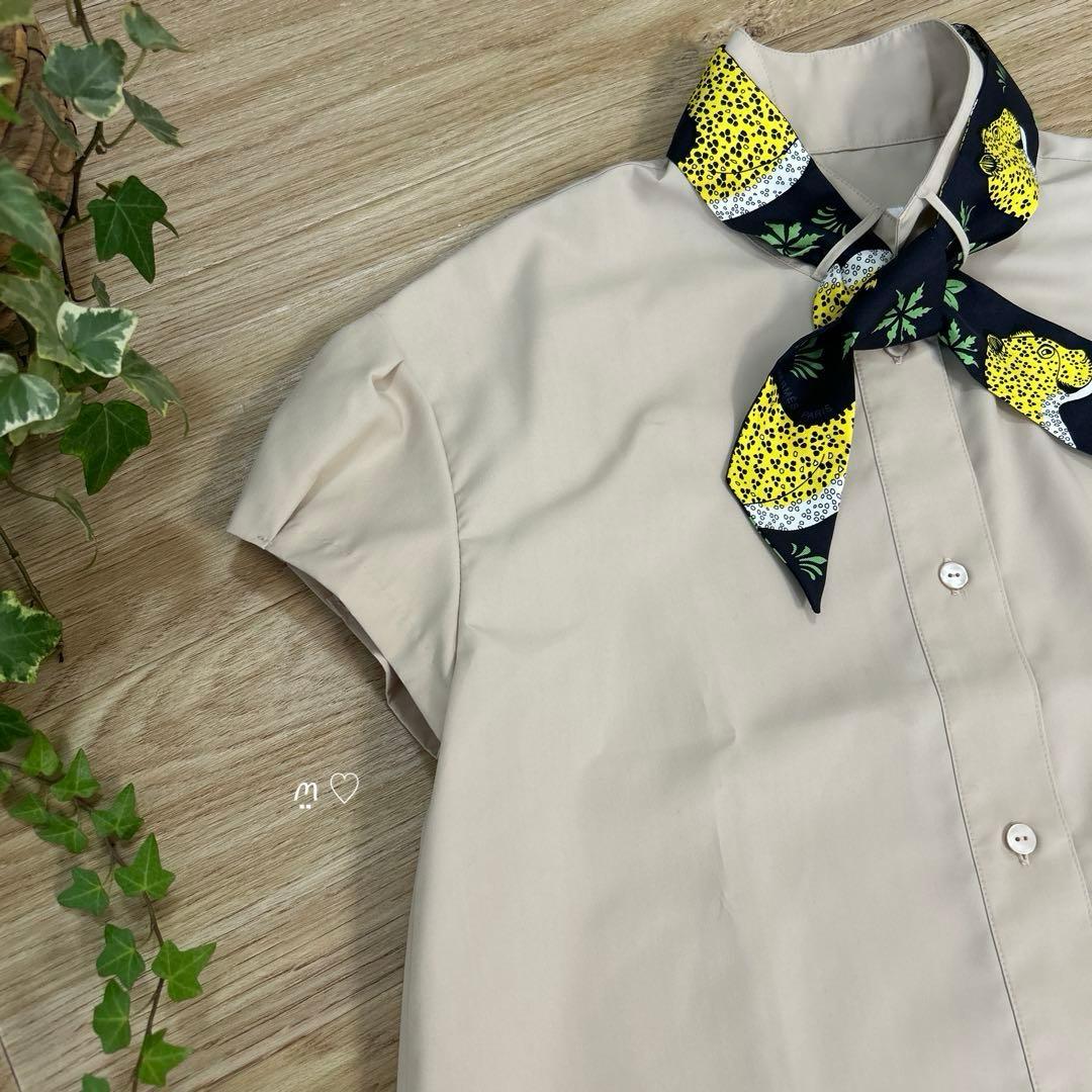 cccmalieシーマリー　キャップスリーブ半袖ブラウスFリボンスカーフ使用可能