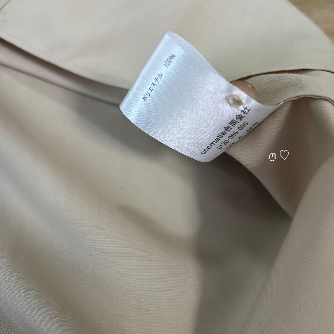 cccmalieシーマリー　キャップスリーブ半袖ブラウスFリボンスカーフ使用可能