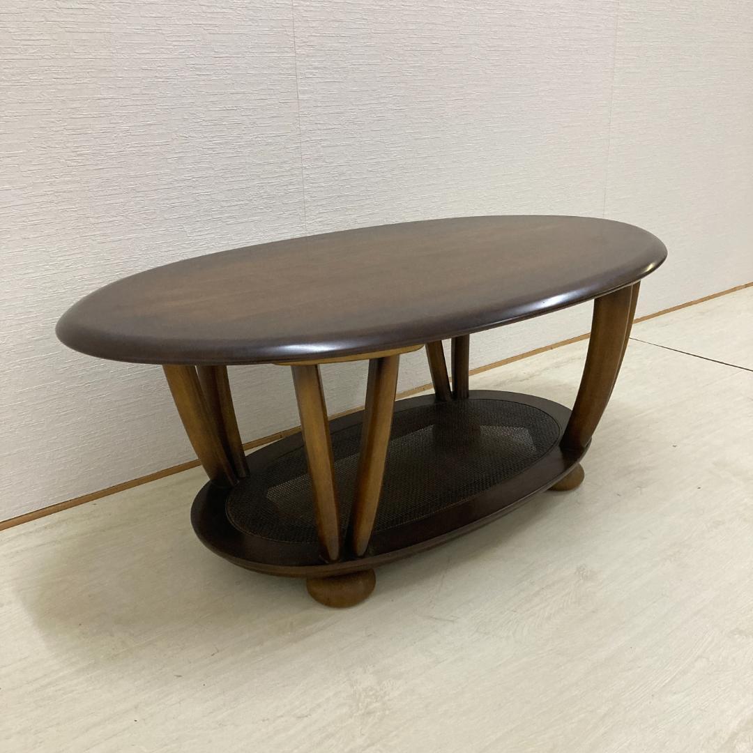 【カリモク】リビングテーブル　センターテーブル　楕円