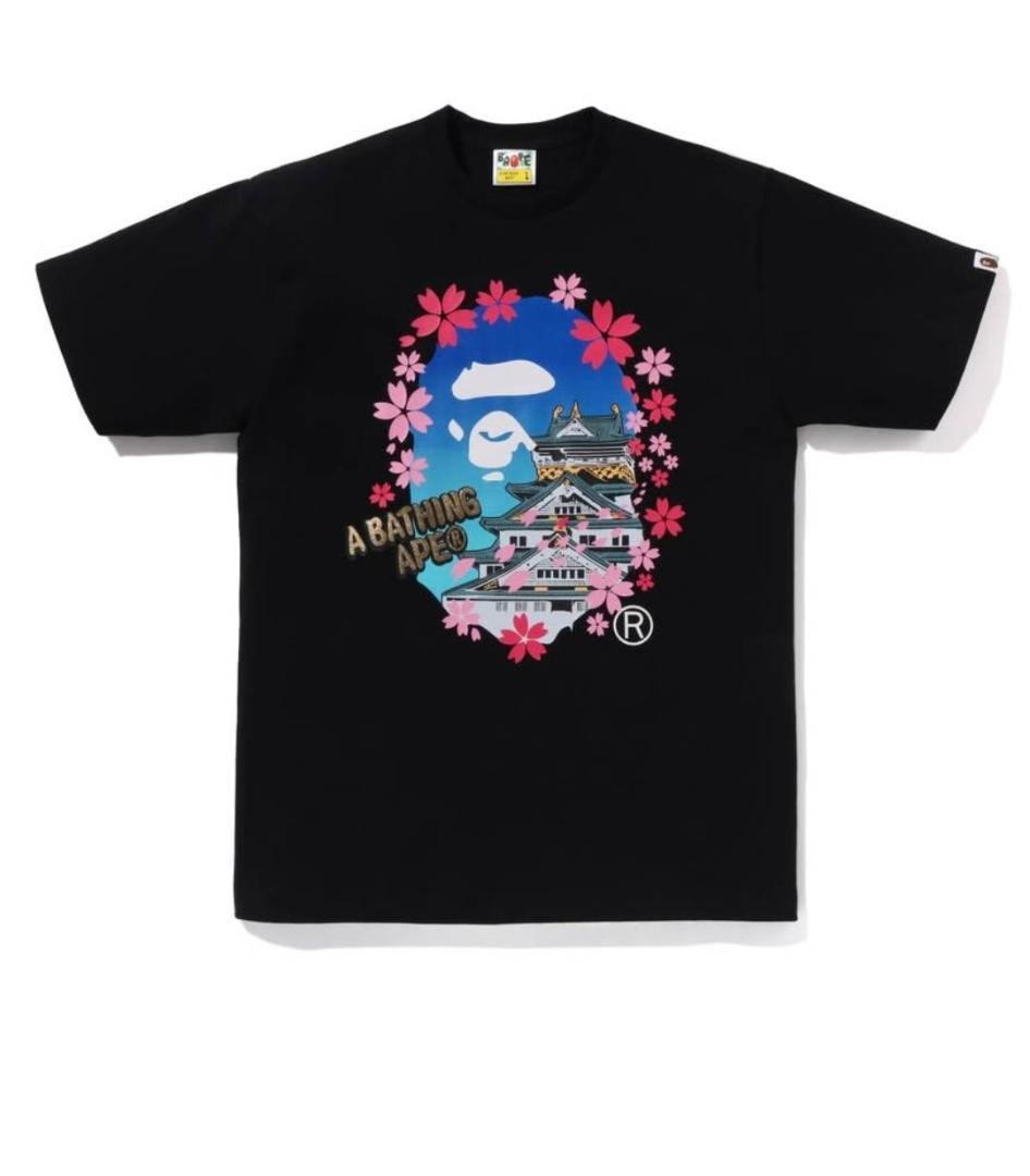 BAPE OSAKA CASTLE APE HEAD Tシャツブラック