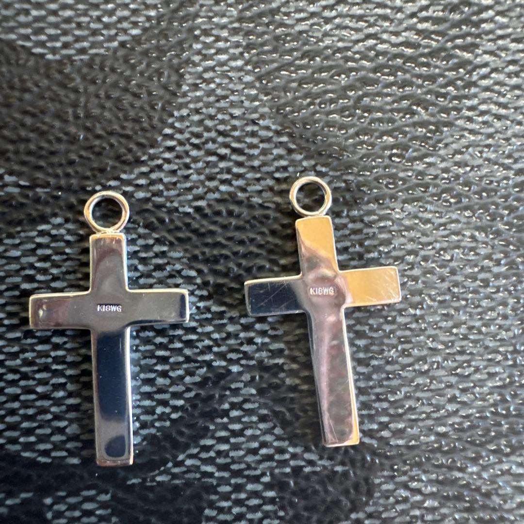 や*や様 K18WG クロス セット 約1~2g 18k ネックレス ピアス