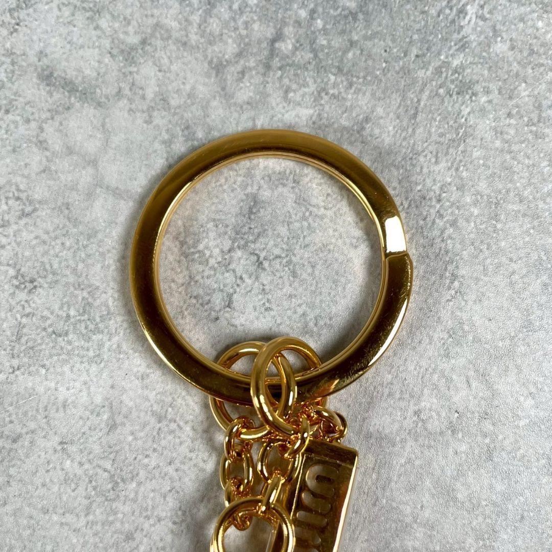 miumiu ミュウミュウ キーホルダー 南京錠 チャーム ゴールド