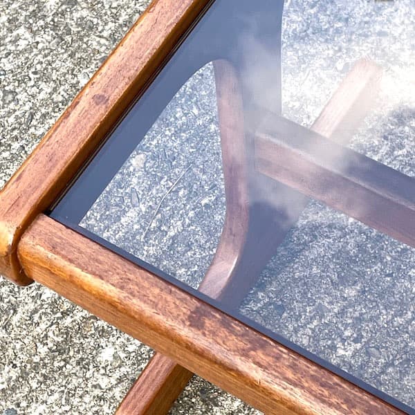 関西限定　送料別　ジープラン　ガラスコーヒーテーブル　タイルトップローテーブル2