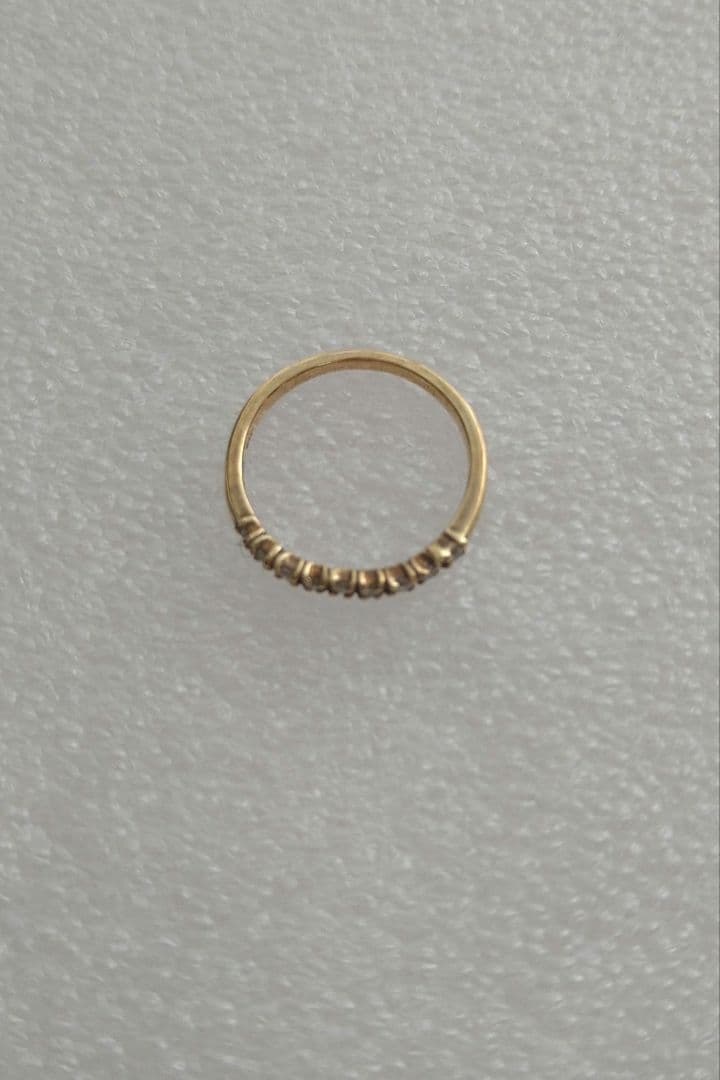 agete アガット K10 ダイヤモンド（0.09）・ピンキーリング（4号）