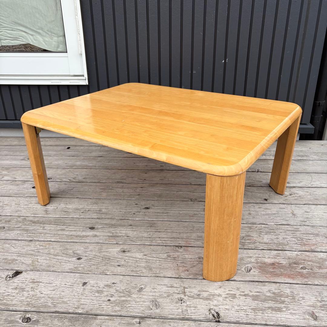 昭和レトロ 天然木製 折りたたみテーブル ローテーブル 座卓 ナチュラル 木製