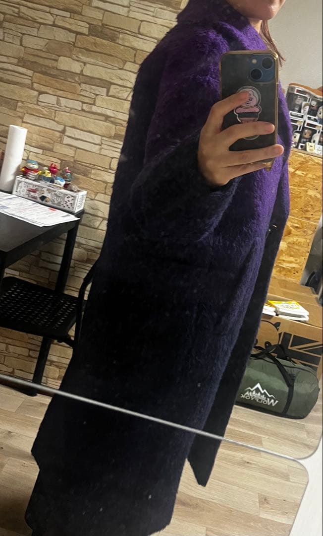 COS 紫 グラデーション fuzzyコート コクーンオーバーサイズ beams