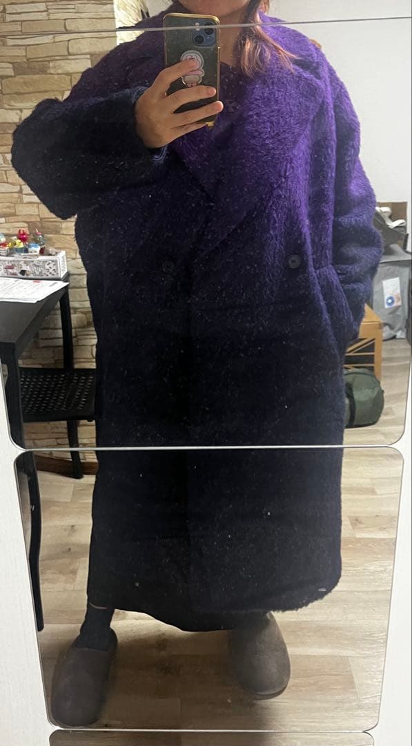 COS 紫 グラデーション fuzzyコート コクーンオーバーサイズ beams