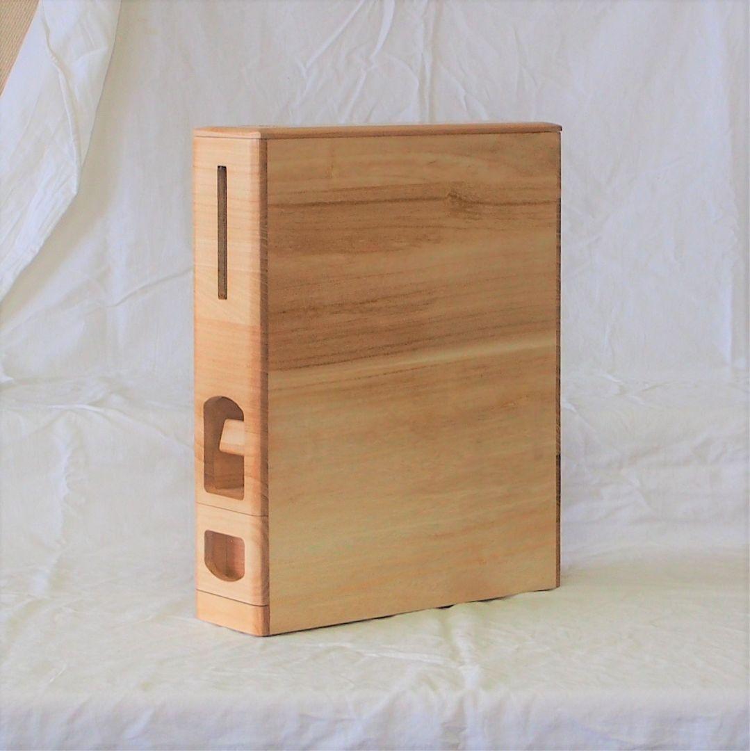 ★キャスター付 桐製スリムライスボックス(米びつ) ６kg 未使用品★