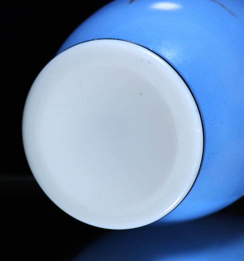 オールド・バカラ レア型 オパーリンクリスタル製 日本趣味 花鳥図飾壷 花瓶