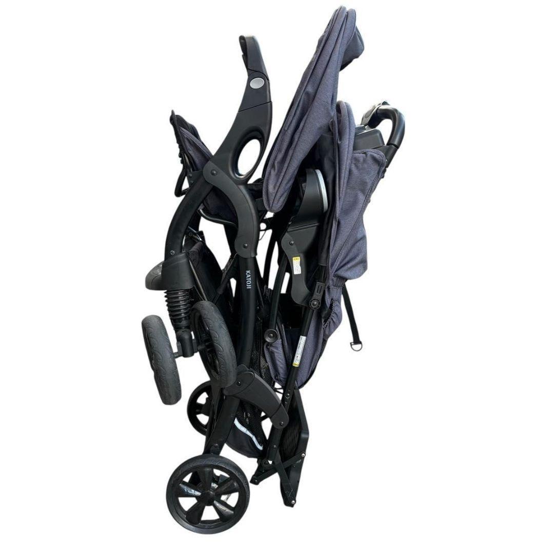 【美品】カトージ ベビーカー 2人でゴー DX デニム 二人乗り 双子