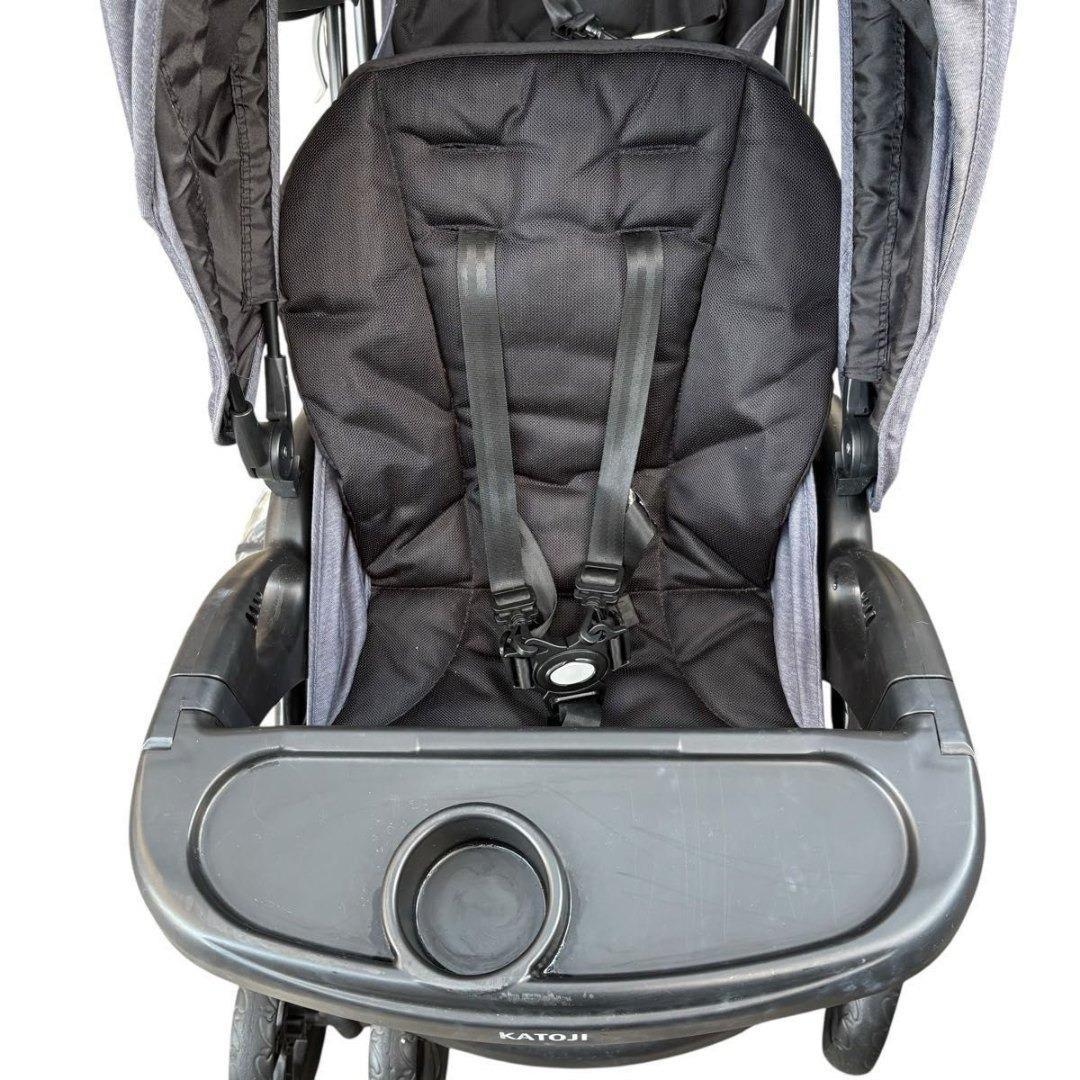 【美品】カトージ ベビーカー 2人でゴー DX デニム 二人乗り 双子