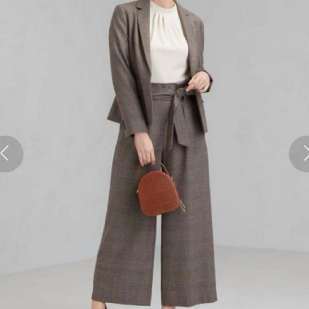 【美品】グリーンレーベルリラクシング　グレンチェック　セットアップ　スーツ