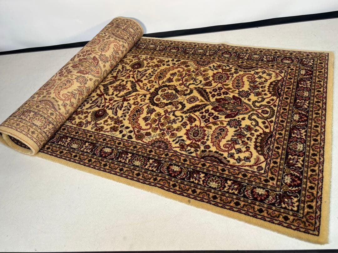 100% PURE NEW VIRGIN WOOL PILE ラグ