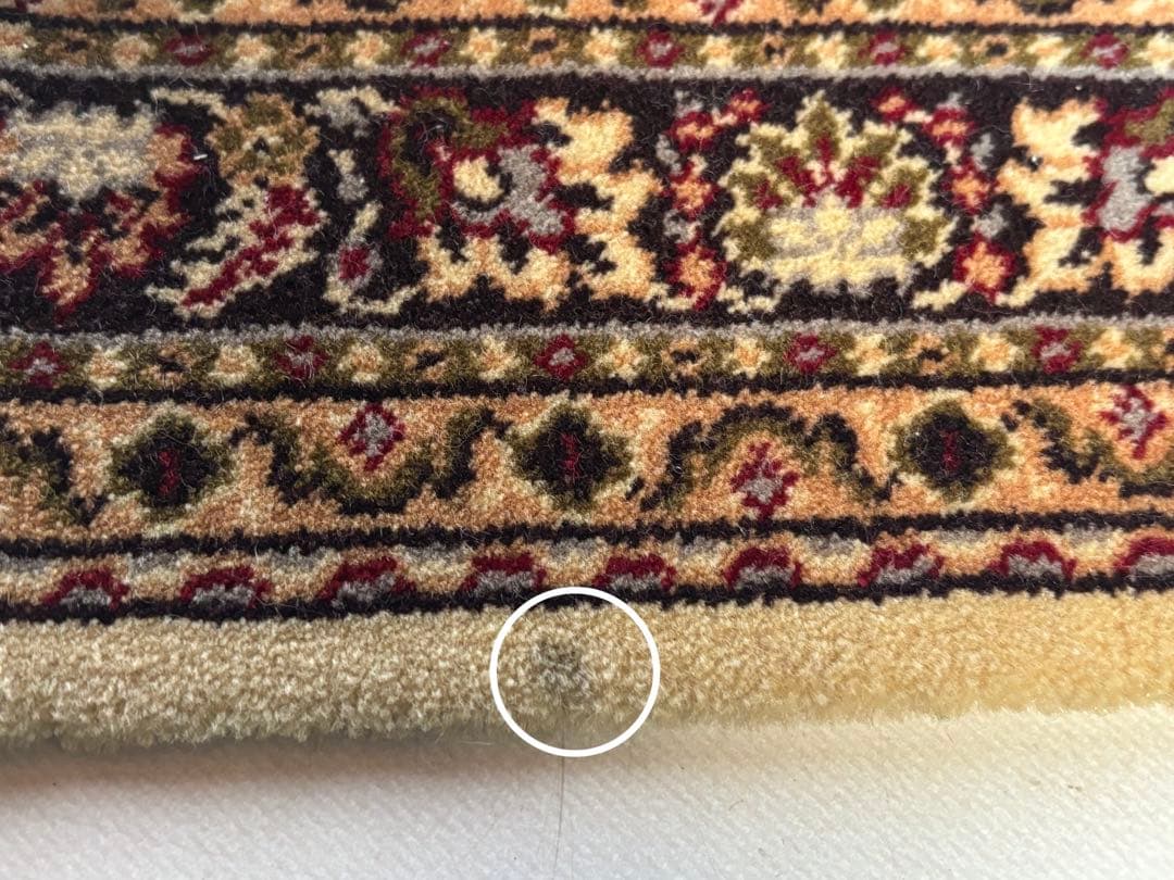 100% PURE NEW VIRGIN WOOL PILE ラグ