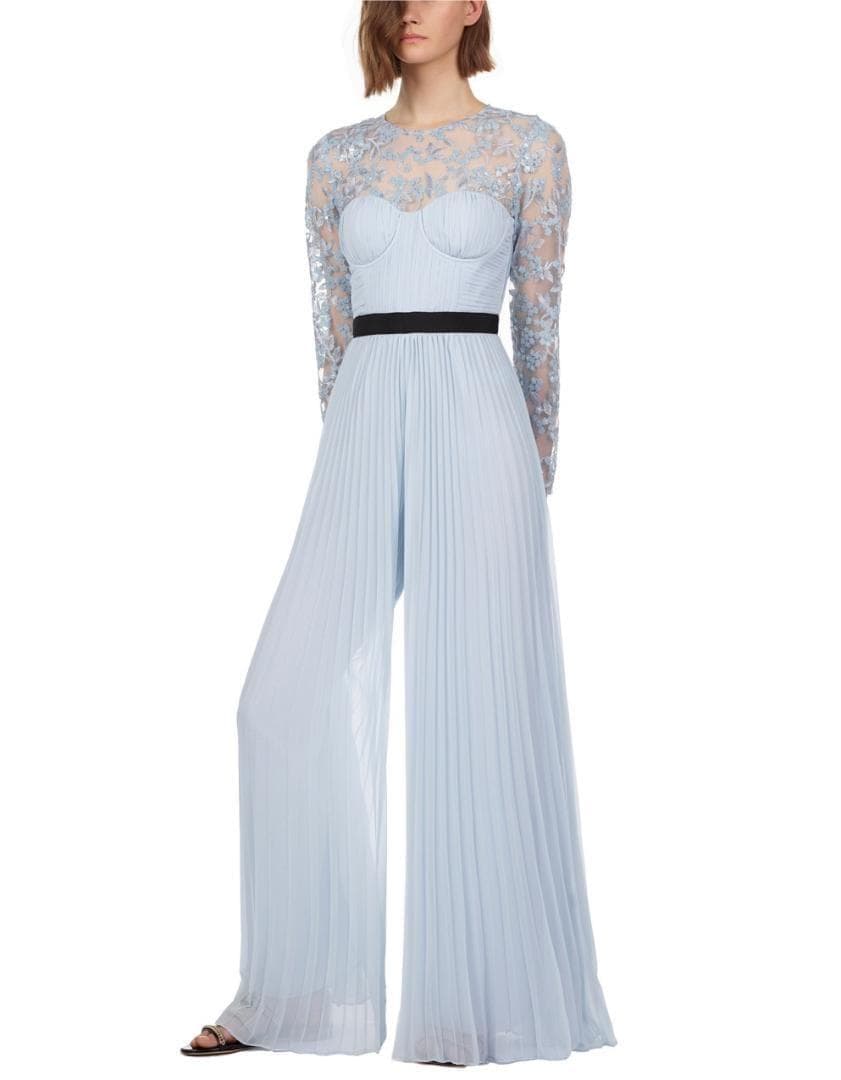 r*e様 セルフポートレイト オールインワン プリーツ レース ライトブルー U