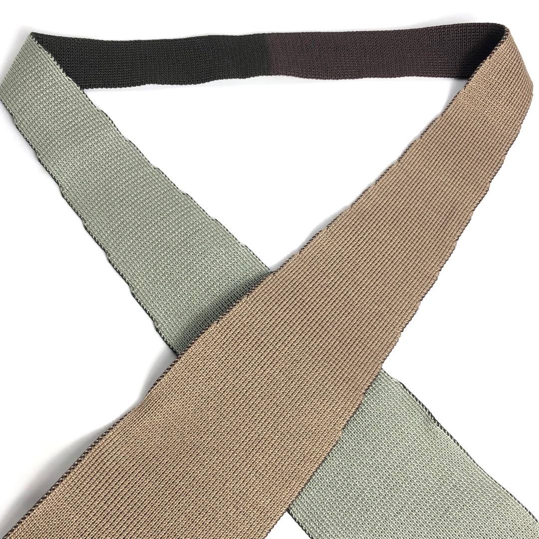 【美品】HERMES エルメス ネクタイ ニットタイ 4WAY キャトルタン 茶