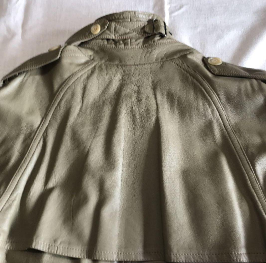 モレスキー革トレンチコートMモスグリーン