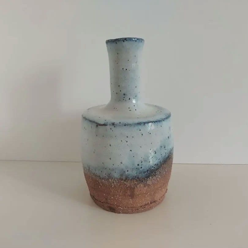 萩焼　花入れ　花瓶　宇田川聖谷作　木箱付き