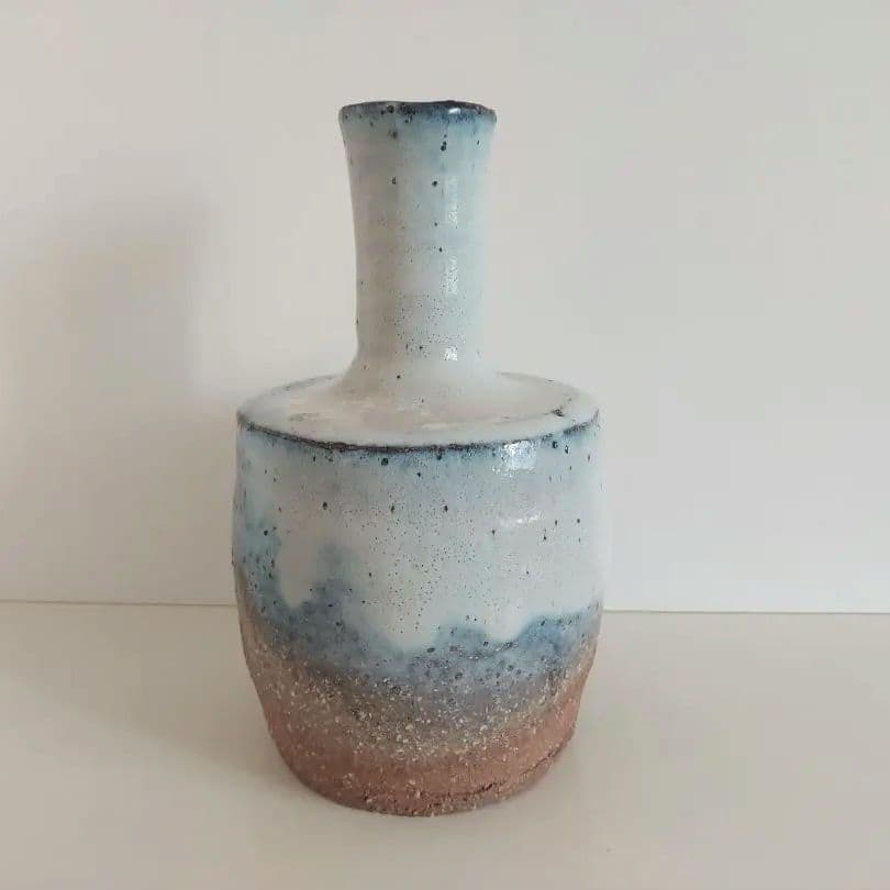 萩焼　花入れ　花瓶　宇田川聖谷作　木箱付き