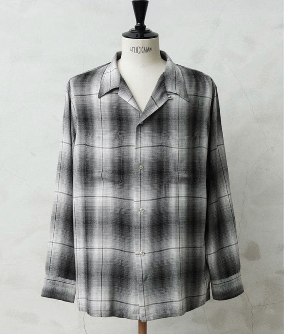 WAIPER 別注 TOWN CRAFT オンブレ レーヨンオープンカラーシャツ