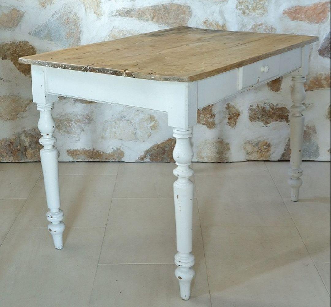 送料込❤︎アンティーク フランス ペイント ダイニングテーブル