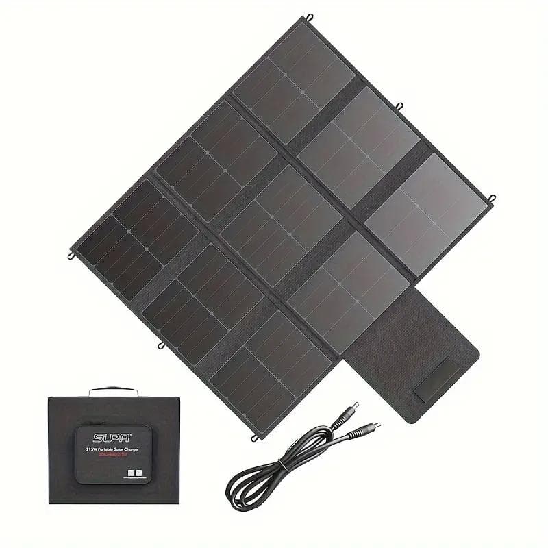ソーラーパネル　太陽光 215W 折りたたみ　折り畳み 防水　キャンピングカー