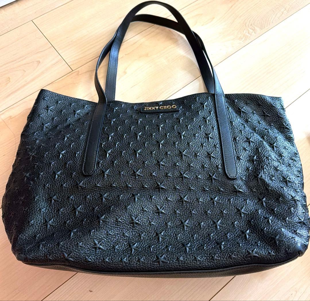 ロ*】様 即日発送可　JIMMY CHOO エンボス加工トートバッグMサイズ