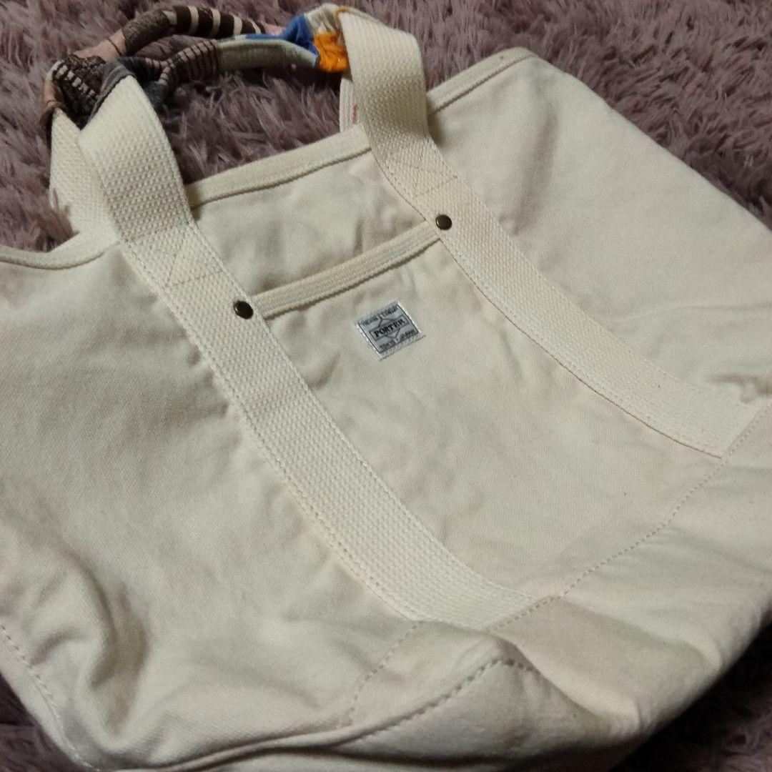 美品　porter fennica コラボ　トートバッグ　アイボリー